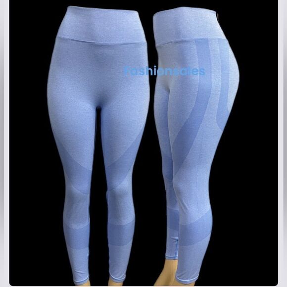 Victoria Secret PINK Seamless Workout Tight High Waist Full length tight blue - Picture 2 of 4